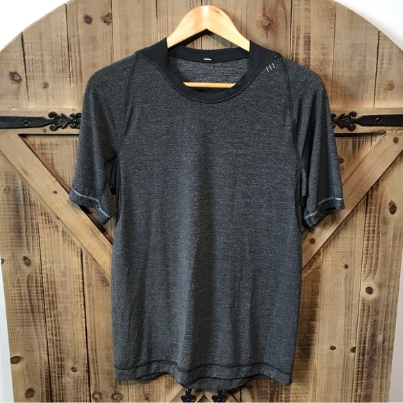 lululemon athletica Other - LULULEMON Tech Short Sleeve Active Performance Heathered Gray Charcoal Small
